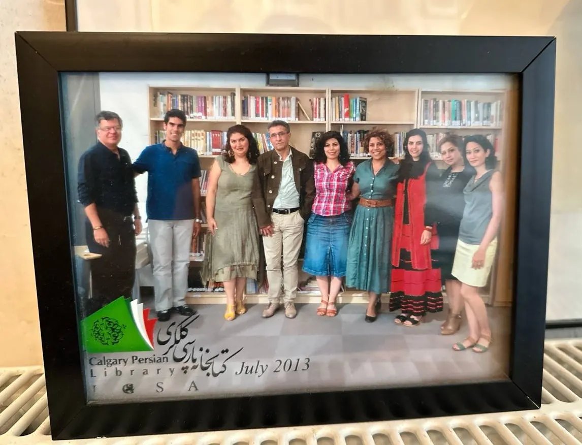 Abbas Maroufi visiting Calgary Persian Library in 2013
